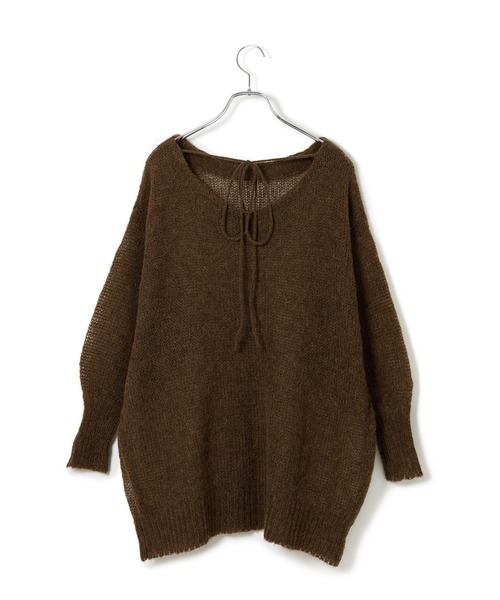 LE CERCLE par rope'（ルセルクルパーロペ）の「バックリボン2WAYモヘヤニット（ニット/セーター・レディース・ダークブラウン/グレー/ブルー系その他6・FREE）」の22枚目の写真