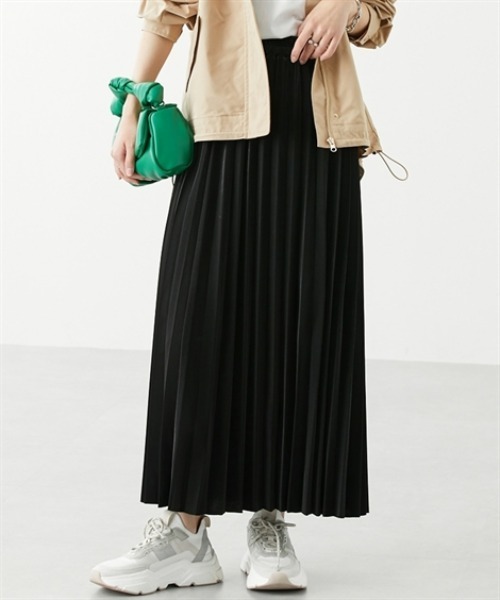 nissen（ニッセン）の「【販売終了】艶アコーディオンプリーツスカート（スカート・レディース・ベージュ/ピンク/ブラック/ブルーグリーン/グレー・S/M/L/LL）」の13枚目の写真