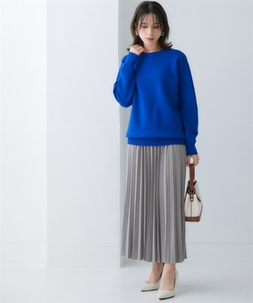 nissen（ニッセン）の「【販売終了】艶アコーディオンプリーツスカート（スカート・レディース・ベージュ/ピンク/ブラック/ブルーグリーン/グレー・S/M/L/LL）」の9枚目の写真