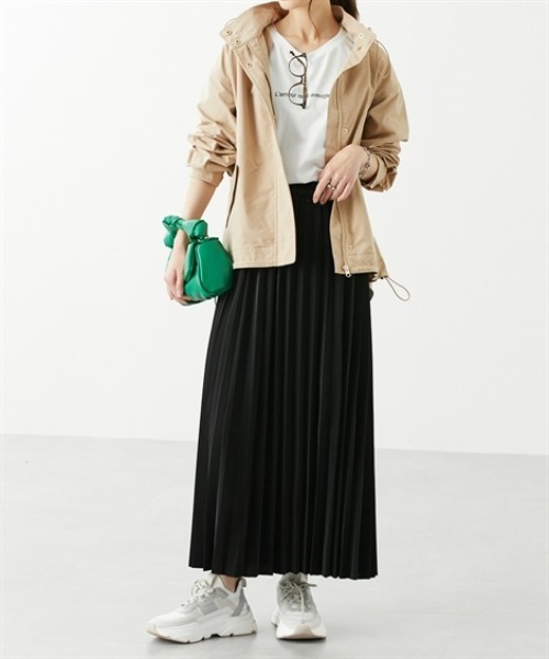 nissen（ニッセン）の「【販売終了】艶アコーディオンプリーツスカート（スカート・レディース・ベージュ/ピンク/ブラック/ブルーグリーン/グレー・S/M/L/LL）」の15枚目の写真