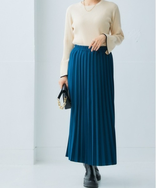 nissen（ニッセン）の「【販売終了】艶アコーディオンプリーツスカート（スカート・レディース・ベージュ/ピンク/ブラック/ブルーグリーン/グレー・S/M/L/LL）」の18枚目の写真