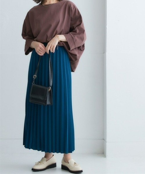 nissen（ニッセン）の「【販売終了】艶アコーディオンプリーツスカート（スカート・レディース・ベージュ/ピンク/ブラック/ブルーグリーン/グレー・S/M/L/LL）」の19枚目の写真