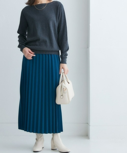 nissen（ニッセン）の「【販売終了】艶アコーディオンプリーツスカート（スカート・レディース・ベージュ/ピンク/ブラック/ブルーグリーン/グレー・S/M/L/LL）」の20枚目の写真