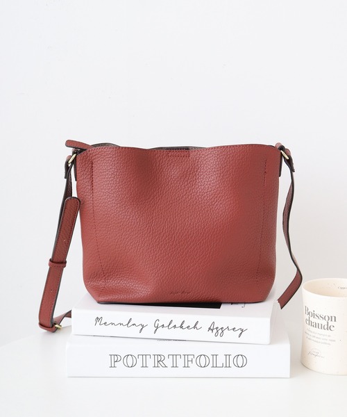 Legato Largo（レガートラルゴ）の「Legato Largo　レトロシボPUショルダーバッグ（ショルダーバッグ・レディース・ブラック/ライトベージュ/ライトブラウン/ミント/ライトグレー・FREE）」の3枚目の写真