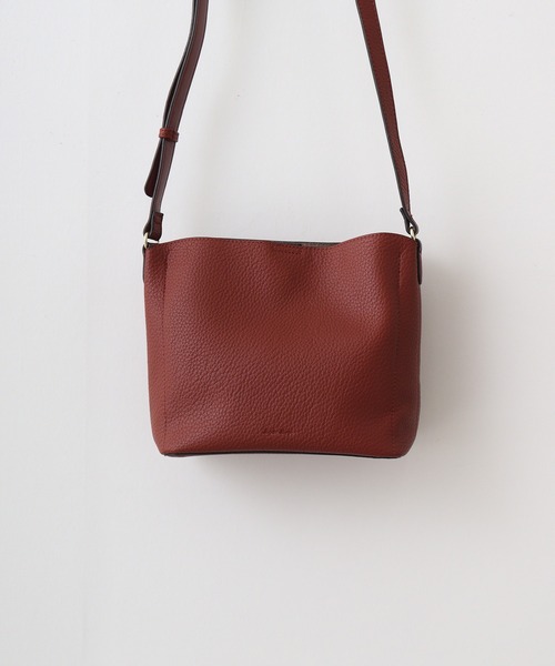 Legato Largo（レガートラルゴ）の「Legato Largo　レトロシボPUショルダーバッグ（ショルダーバッグ・レディース・ブラック/ライトベージュ/ライトブラウン/ミント/ライトグレー・FREE）」の7枚目の写真