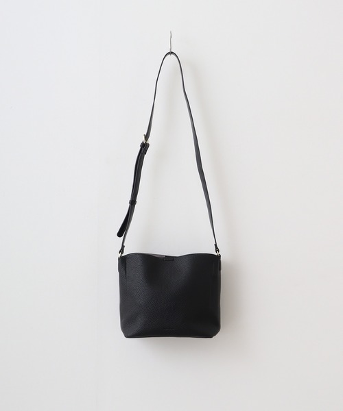 Legato Largo（レガートラルゴ）の「Legato Largo　レトロシボPUショルダーバッグ（ショルダーバッグ・レディース・ブラック/ライトベージュ/ライトブラウン/ミント/ライトグレー・FREE）」の20枚目の写真