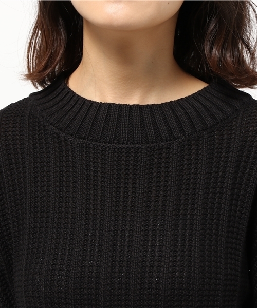mystic（ミスティック）の「【mystic】変わり編みニットプルオーバー（ニット/セーター・レディース・ブラック/キャメル/オフホワイト/カーキ・ﾌﾘ-）」の8枚目の写真