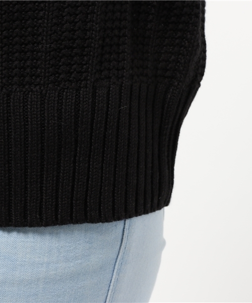 mystic（ミスティック）の「【mystic】変わり編みニットプルオーバー（ニット/セーター・レディース・ブラック/キャメル/オフホワイト/カーキ・ﾌﾘ-）」の10枚目の写真