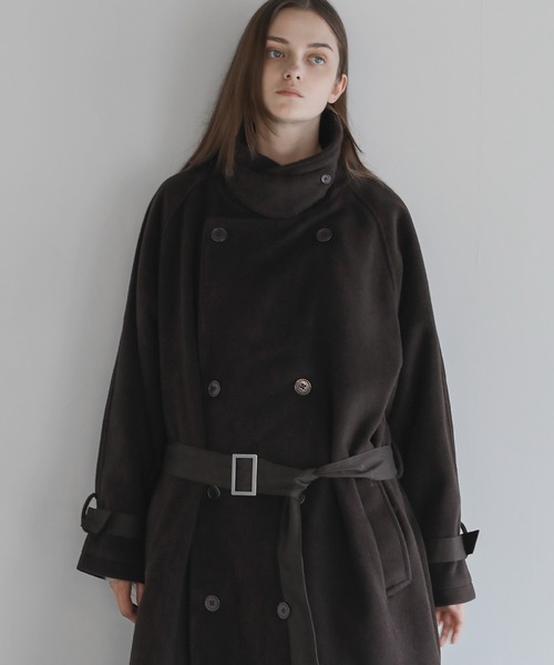 【未使用品】定価8.2万　ディーゼル　メルトンウールロングコート　Ｍ相当 定価8.2万 ディーゼル メルトンウールロングコート M相当