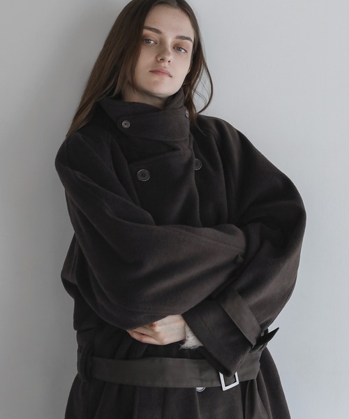 SOCCE（ソーシー）の「ウールミックスオーバーサイズ2way