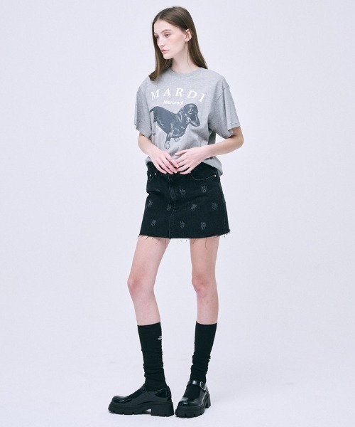 Mardi Mercredi(マルディメクルディ)の「TSHIRT DDANJI / Tシャツ ダンジ(Tシャツ/カットソー・レディース・ホワイト/ヘザーグレー/アイボリー/グレー/オートミール・FREE)」の17枚目の写真