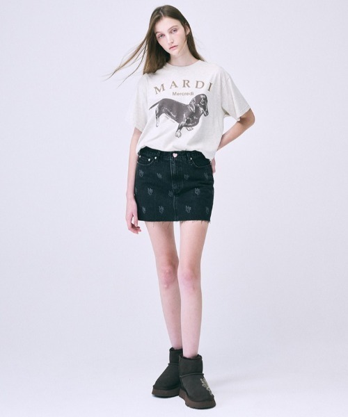 Mardi Mercredi(マルディメクルディ)の「TSHIRT DDANJI / Tシャツ ダンジ(Tシャツ/カットソー・レディース・ホワイト/ヘザーグレー/アイボリー/グレー/オートミール・FREE)」の21枚目の写真