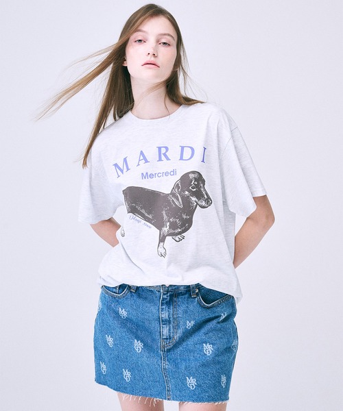 Mardi Mercredi(マルディメクルディ)の「TSHIRT DDANJI / Tシャツ ダンジ(Tシャツ/カットソー・レディース・ホワイト/ヘザーグレー/アイボリー/グレー/オートミール・FREE)」の6枚目の写真