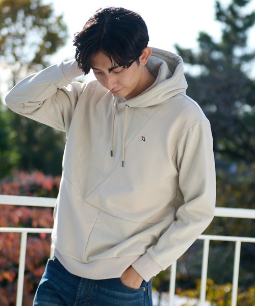 【セール】スウェード 裏フリース 異素材ドッキング フーディ（パーカー）｜Arnold Palmer（アーノルドパーマー） 4,505円