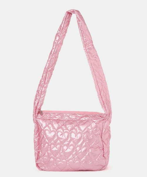 FOREVER 21(フォーエバー トゥエンティーワン)の「ハート柄バッグ(ハンドバッグ・レディース・ピンク/シルバー・FREE)」の2枚目の写真