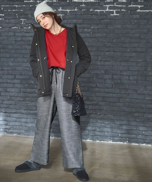 ANY SIS(エニィスィス)の「【洗える】ラメキライージードロスト パンツ(その他パンツ・レディース・ブラック系6/ベージュ系6/グレー系1/ブラック系1・1/2/3)」の3枚目の写真