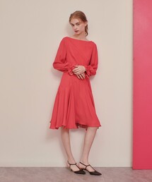 未使用品 ルルウィルビー スクエアドットプリントフレアワンピース 2 ピンク LOULOU WILLOUGHBY - 未使用品 ルルウィルビー スクエアドット