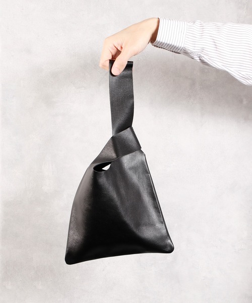 LEATHER CONVENI BUKURO -BLACK-