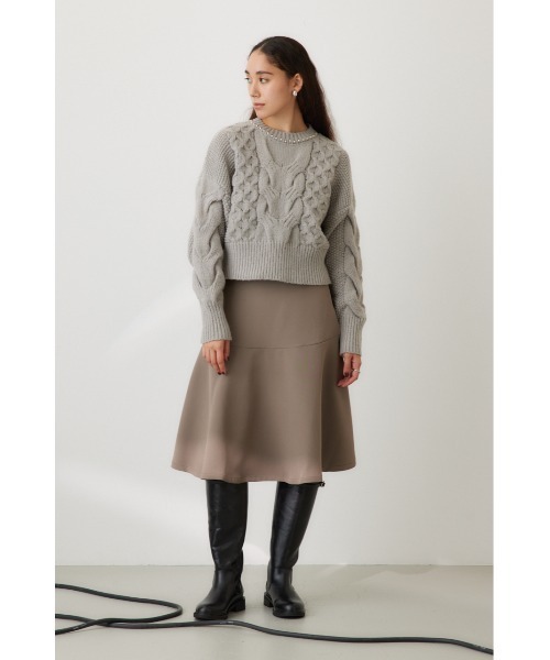 crie conforto(クリーコンフォルト)の「シームフレアスカート(スカート・レディース・モカ/ブラック・SMALL/MEDIUM)」の15枚目の写真