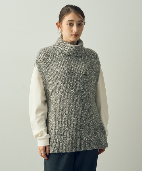 seventen by mihokawahito チェリービーズニットベスト