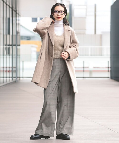 Demi-Luxe BEAMS（デミルクス ビームス）の「キッドモヘヤ シャギーコート（チェスターコート・レディース・ブラウン系その他4/チャコールグレー・38/36）」の10枚目の写真