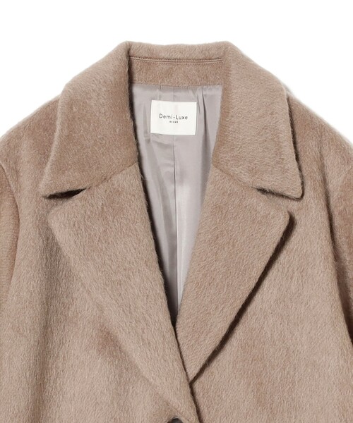 Demi-Luxe BEAMS（デミルクス ビームス）の「キッドモヘヤ シャギーコート（チェスターコート・レディース・ブラウン系その他4/チャコールグレー・38/36）」の22枚目の写真