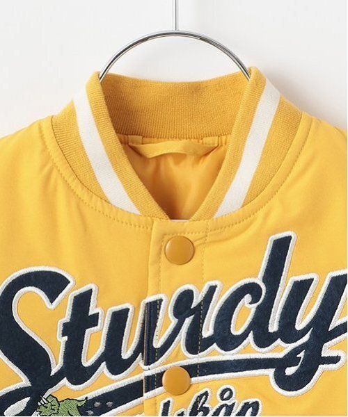 kladskap（クレードスコープ）の「恐竜スタジャン（ブルゾン・キッズ・マスタード/ネイビー・90cm/100cm/110cm/120cm/130cm）」の10枚目の写真