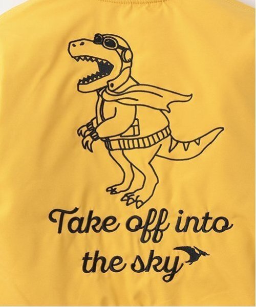 kladskap（クレードスコープ）の「恐竜スタジャン（ブルゾン・キッズ・マスタード/ネイビー・90cm/100cm/110cm/120cm/130cm）」の15枚目の写真