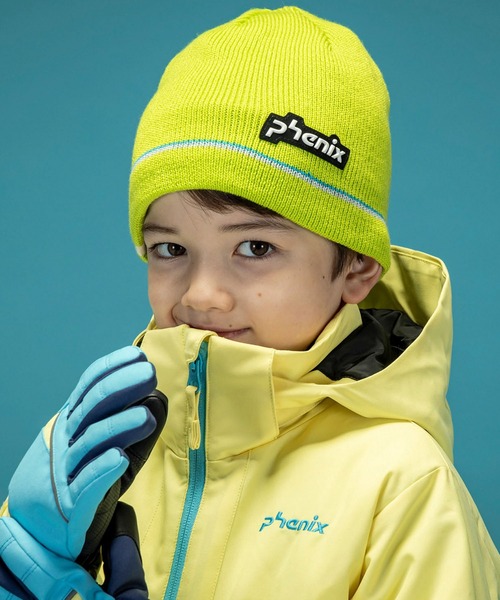 phenix(フェニックス)の「phenix(フェニックス)Double Line Junior Beanie ダブルラインジュニアニットハット/キッズ/子供用 ニットキャップ/スキーウェア/ニット帽/ビーニー(ニットキャップ/ビーニー・キッズ・ブラック/イエロー/ブルー/レッド/ホワイト・FREE)」の4枚目の写真