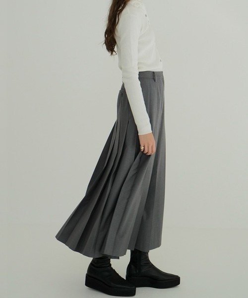 クラネ 24年 WIDE PLEATS LONG SKIRT プリーツ スカート セール】WIDE PLEATS LONG SKIRT（スカート）｜CLANE（クラネ