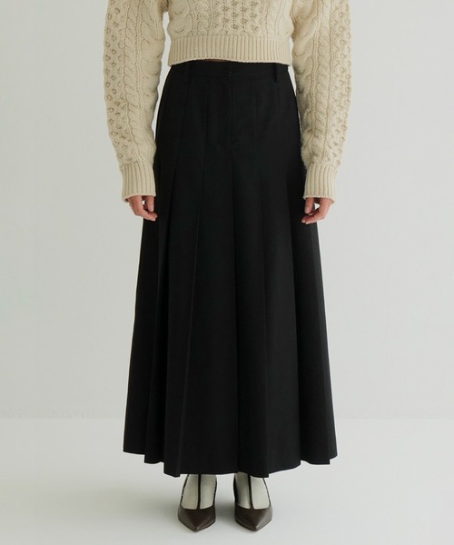 スカート CLANE LONG WIDE PLEATS SKIRT WIDE PLEATS LONG SKIRT（スカート）｜CLANE（クラネ）の