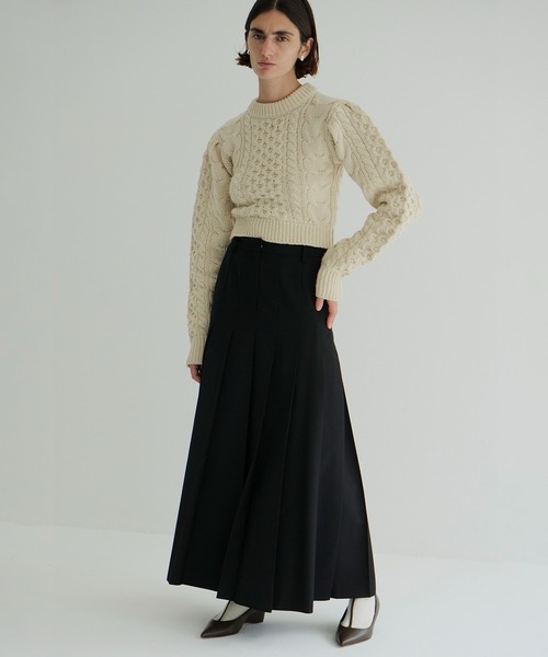 【限定値下】CLANE WIDE PLEATS LONG SKIRTサイズ1 セール】WIDE PLEATS LONG SKIRT（スカート）｜CLANE（クラネ