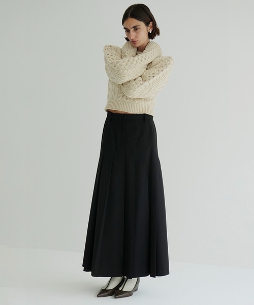 CLANE / WIDE PLEATS LONG SKIRT / 171096192 | C