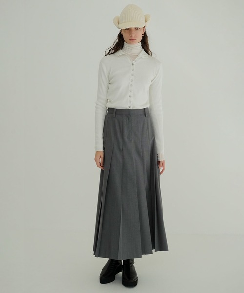 【新品未使用】CLANE WIDE PLEATS LONG SKIRTサイズ1 セール】WIDE PLEATS LONG SKIRT(スカート)|CLANE(クラネ