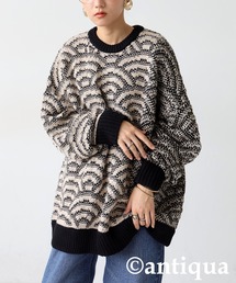 antiqua（アンティカ）の「青海波柄ニットプルオーバー（ニット/セーター）」