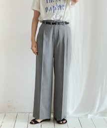 NOMBRE IMPAIR | ポリレーヨン麻　センタープレスパンツ(その他パンツ)