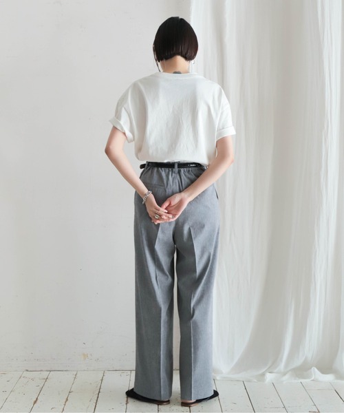 ポリレーヨン麻 センタープレスパンツ | NOMBRE IMPAIR
