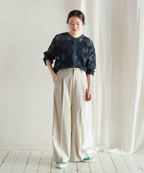 ESTNATION レーヨンセンタープレスパンツ COLUMN / サテンフレアパンツ＜PERMANENT＞｜ESTNATION ONLINE