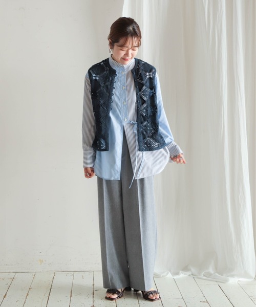 ビフロンス　3枚 綿先染強撚サージ パンツ HQーP001ー051 | COMME des GARCONS