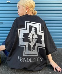 [PENDLETON/ペンドルトン] 別注 ドローコード付き ネイティブ柄バックプリントTシャツ