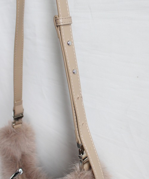 ground green store（グラウンドグリーンストア）の「ground green store / エコファー2WAYバッグ（ショルダーバッグ・レディース・アイボリー/ベージュ・FREE）」の9枚目の写真