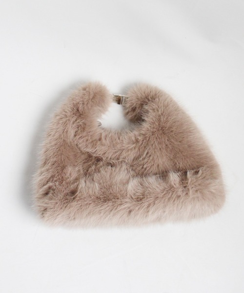 ground green store（グラウンドグリーンストア）の「ground green store / エコファー2WAYバッグ（ショルダーバッグ・レディース・アイボリー/ベージュ・FREE）」の11枚目の写真