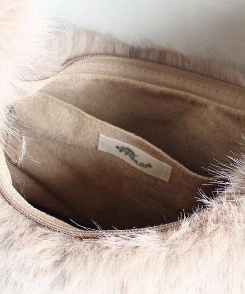 ground green store（グラウンドグリーンストア）の「ground green store / エコファー2WAYバッグ（ショルダーバッグ・レディース・アイボリー/ベージュ・FREE）」の14枚目の写真