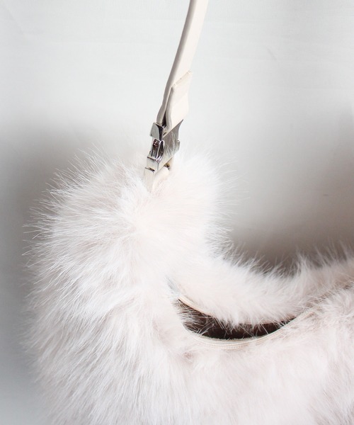 ground green store（グラウンドグリーンストア）の「ground green store / エコファー2WAYバッグ（ショルダーバッグ・レディース・アイボリー/ベージュ・FREE）」の22枚目の写真