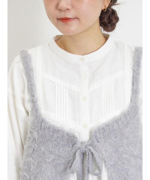 Samansa Mos2（サマンサ モスモス）の「前後2WAY起毛ニットビスチェ（ベスト・レディース・チャコールグレー/サックスブルー/ベージュ・F）」の19枚目の写真