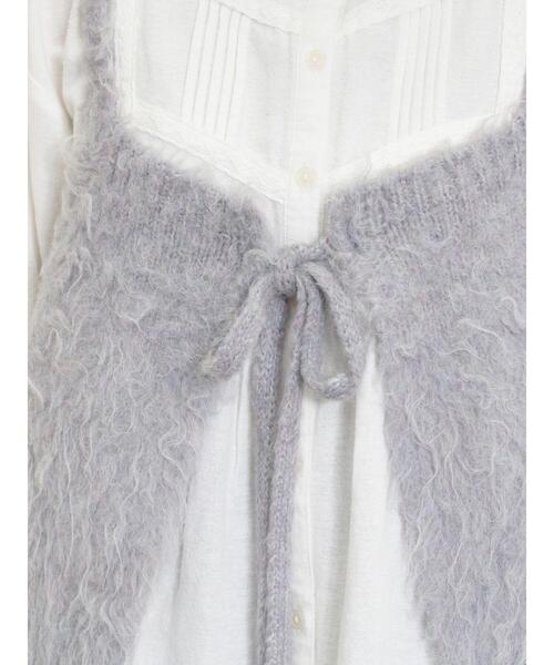Samansa Mos2（サマンサ モスモス）の「前後2WAY起毛ニットビスチェ（ベスト・レディース・チャコールグレー/サックスブルー/ベージュ・F）」の20枚目の写真