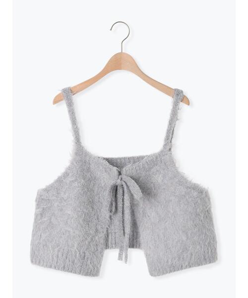 Samansa Mos2（サマンサ モスモス）の「前後2WAY起毛ニットビスチェ（ベスト・レディース・チャコールグレー/サックスブルー/ベージュ・F）」の13枚目の写真