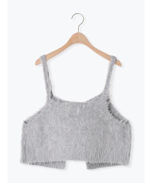 Samansa Mos2（サマンサ モスモス）の「前後2WAY起毛ニットビスチェ（ベスト・レディース・チャコールグレー/サックスブルー/ベージュ・F）」の9枚目の写真