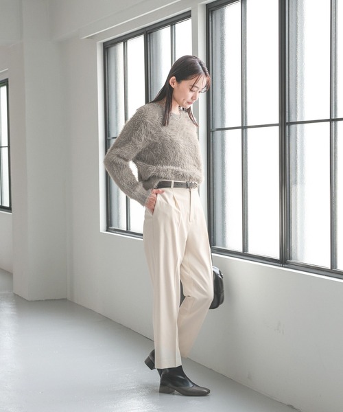 GLOBAL WORK(グローバルワーク)の「シャギークルーネックプルオーバー/250262(ニット/セーター・レディース・モカ/ネイビー/ライトブルー・LARGE/MEDIUM)」の5枚目の写真