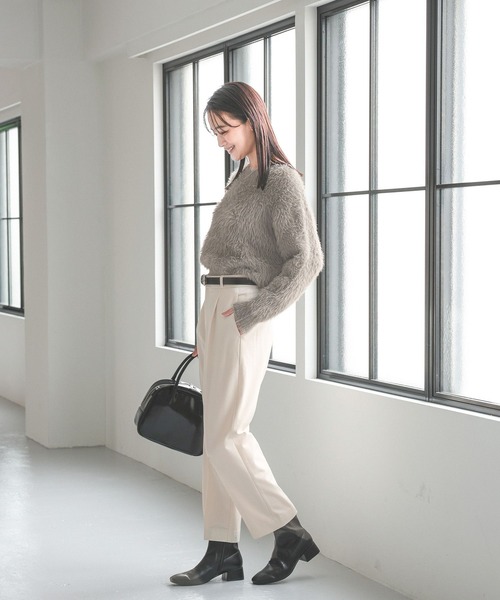 GLOBAL WORK(グローバルワーク)の「シャギークルーネックプルオーバー/250262(ニット/セーター・レディース・モカ/ネイビー/ライトブルー・LARGE/MEDIUM)」の7枚目の写真